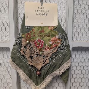 Hand Crafted Olive Floral Wrap